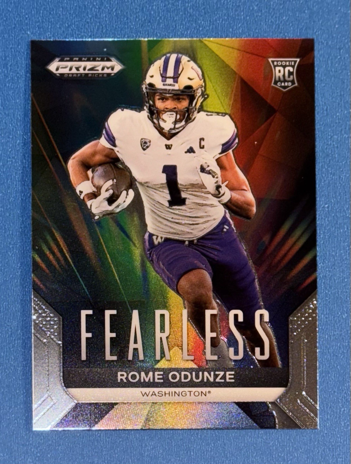 2024 Panini Prizm Draft Picks Fearless Rome Odunze RC Rookie Card #F-RO