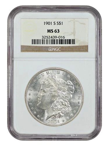 1901-S $1 NGC MS63 - Morgan Dollar - Better Date S-Mint