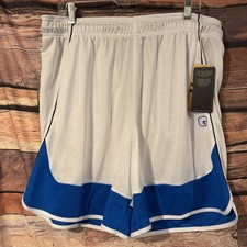 And1 Men's XL White Blue Basketball Shorts NWT Athletic Gym Pockets Sports