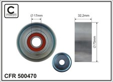 500470 CAFFARO Tensioner Pulley, V-Belt for TOYOTA 1662030010 New