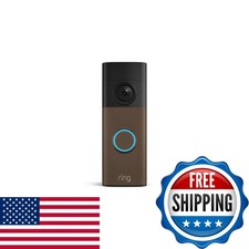 Ring Battery Doorbell 2K Retinal 2K Matte Mocha Built-In Battery Two-Way Talk