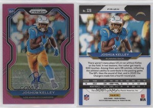2020 Panini Prizm Rookie Pink Prizm Auto Joshua Kelley #326 Rookie Auto RC