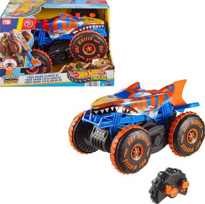 Hot Wheels Monster Trucks RC Tiger Shark Climber Spielzeugfahrzeug 3 Modi Large