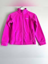 Columbia fleece jacket girls medium 10 12 hot pink ice Benton Springs full zip