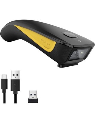NETUM QR Code Scanner, Mini Barcode Scanner Bluetooth Compatible, Small Portable