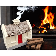 Irish Turf / Peat Incense Smoking Cottage Set