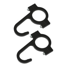 Helmet and Steering Wheel Hooks, Black - 2 Pa...