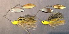 2 ~Nories 3/4 oz Spinnerbait Deep Range Crystal S +Bend Arm DWNG Pro Chart. AYU