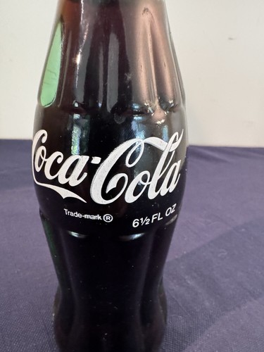 Vintage Coca-Cola Green Glass ACL Label Full 6.5 ounce return for refund - Picture 2 of 8