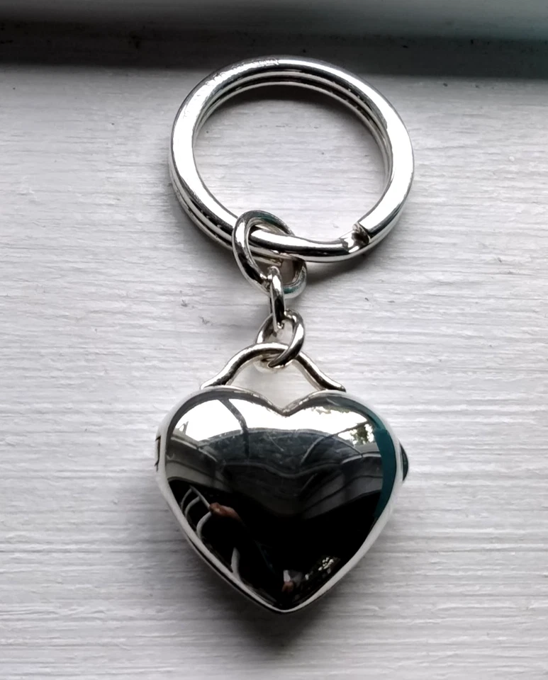 Винтажный Tiffany & Co серебро 925 Puffed сердце медальон брелок подвеска Испания - Изображение 4 из 4