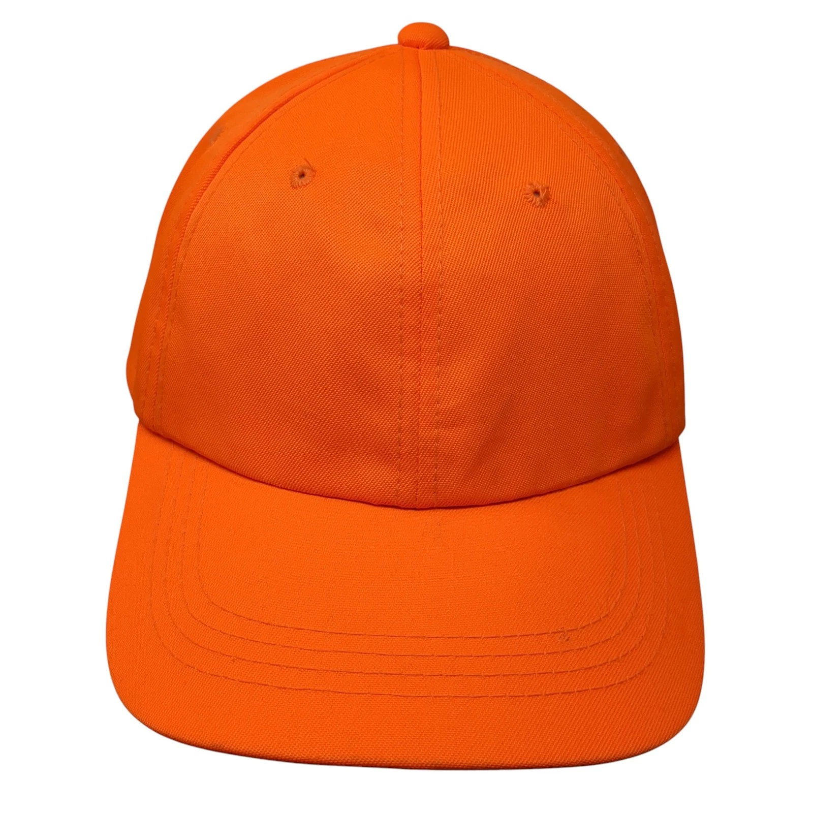 Outdoor Cap Slideback Hat Orange One Size Adjustable Solid Blank 6 Panel