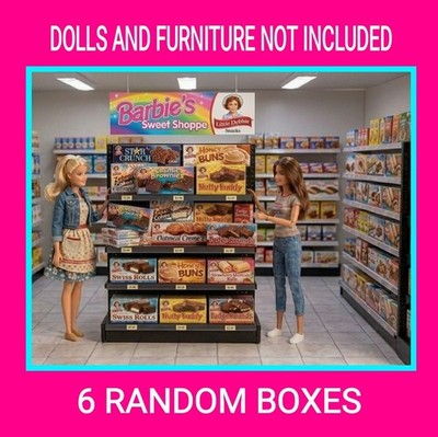 barbee accessories lot / 6 Random Food Boxes ONLY / 1/6 Scale 