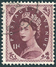 GB QE2 Wilding 11d Brown-Purple St Edwards Crown SG553 Fine Used