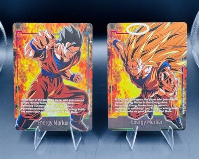 Dragon Ball Super Card Game Lot 2 Energy Marker Goku & Super Saiyan Goku