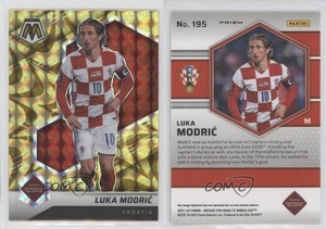 2021 Panini Mosaic FIFA Road to World Cup Reactive Gold Prizm Luka Modric #195