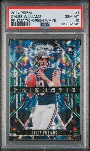 2024 Prizm Caleb Williams Prizmatic Green Wave Rookie RC PSA 10 GEM MINT 💎💎