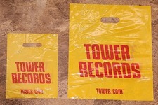 Rare Tower Records Collectible 15" x 18" & 9" x 12" Retail Shopping Bags - 1 ea