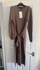 Zara Knit Midi Dress With Belt