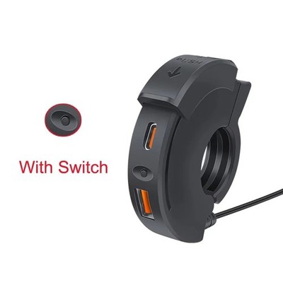 48W PD QC3.0 Motorrad USB Schnellladegerät Moto Lenker Wasserdicht Typ C Port Bu
