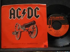 AC/DC – Let's Get It Up / Snowballed, 45 RPM VG+ w PS (31F)