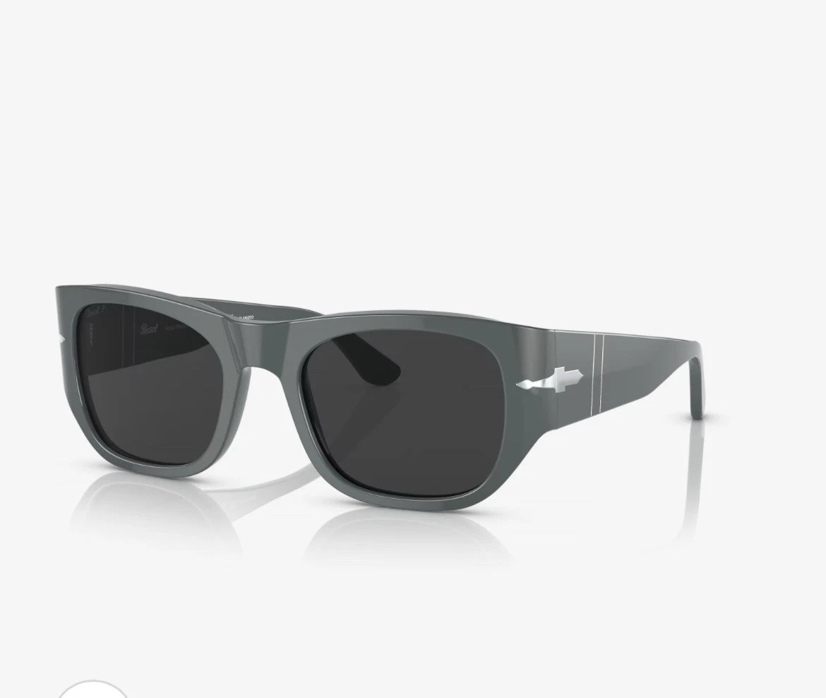 PERSOL Polarised New Genuine Sunglasses Unisex PO3308-S Grey / Black Polarised