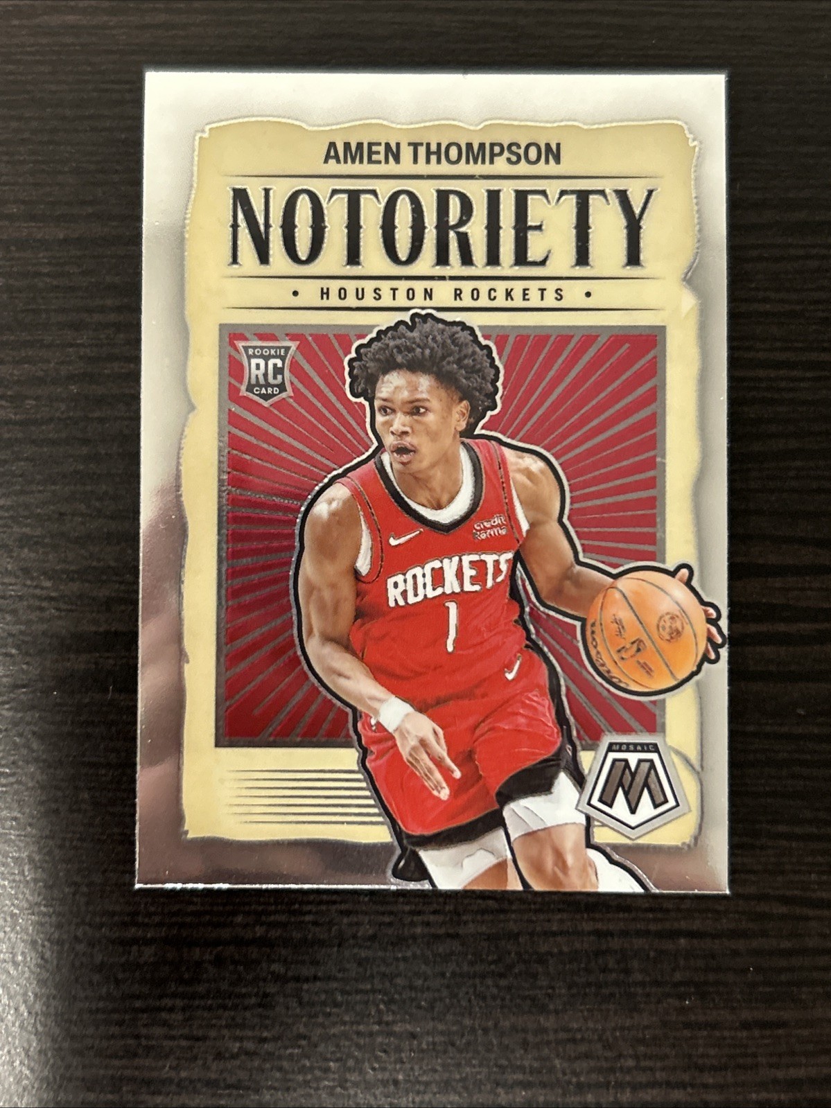 2023-24 Panini Mosaic Notoriety Amen Thompson (RC) Houston Rockets