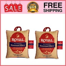 2 Bag Royal Naturally Aged Indian White Basmati Rice, Long-Grain,20 lb Bag