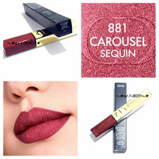 💯Genuine DIOR Rouge Dior ☆881 Carousel☆ Sequin Liquid Lipstick/Gloss Duo 5ml💄
