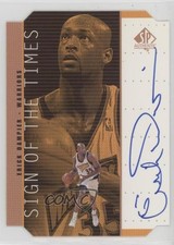 1998-99 SP Authentic Sign of the Times Bronze Erick Dampier #ED Auto 0u1n