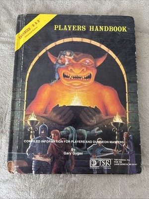 PLAYERS HANDBOOK ~ Advanced D & D ~ Gary Gygax  HC 1980 6th Printin