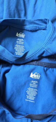 REI CO OP Base Layer Set Kids Size Small 8 Blue Long Sleeve Shirt With Pants - Picture 5 of 5