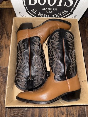 Dan Post El Paso Brown Leather Western Cowboy Boots Size 11 D