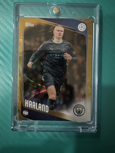 Topps UCC 2025-26 Erling Haaland Man City #181 /50 Gold Rain drop rare