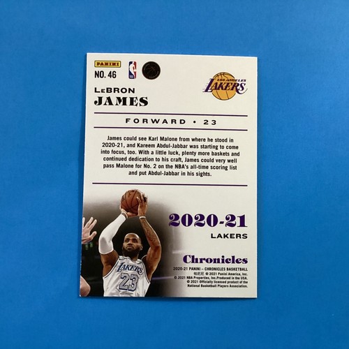 2020-21 Panini Chronicles Lebron James #46 Ex - Picture 2 of 2