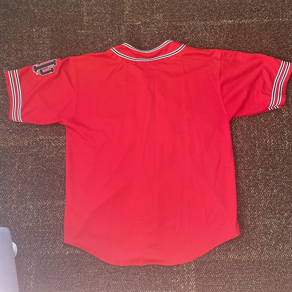 Vintage Indiana University IU Hoosier Baseball Jersey Size Large Team