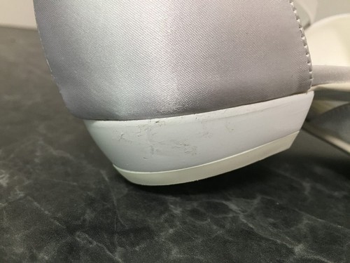 Schuhe Hochzeit Brautschuhe Pumps - weiß, flach, Gr. 37 Riemchen *ungetragen* - Bild 6 von 8