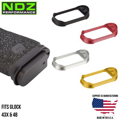 NDZ Glock 43X 48 9mm Lo Pro Magwell Aluminum Low Profile Wide