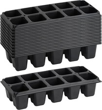 10 x 10 Cell Seed Starter Trays Plant Bedding Seedling Growing Plug Germination