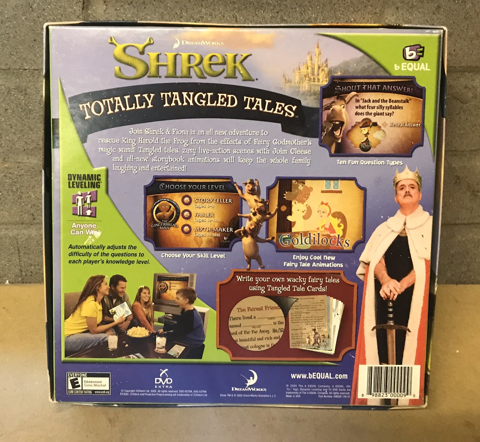 SHREK TOTALLY TANGLED TALES DVD GAME BEQUAL 2005 COMPLETE eBay