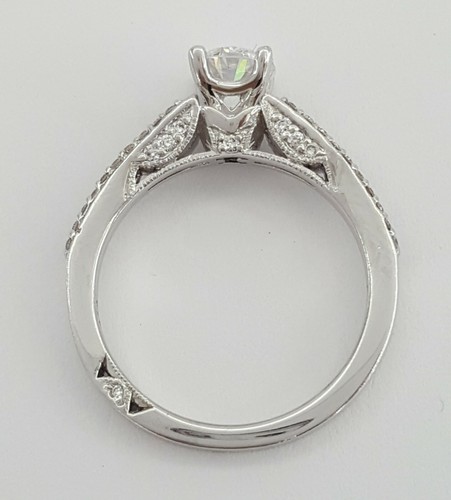 TACORI Simply Tacori 3001OV7.5x5.5 18k White Semi-Mount Engagement Ring 0.34 ct - Picture 11 of 11