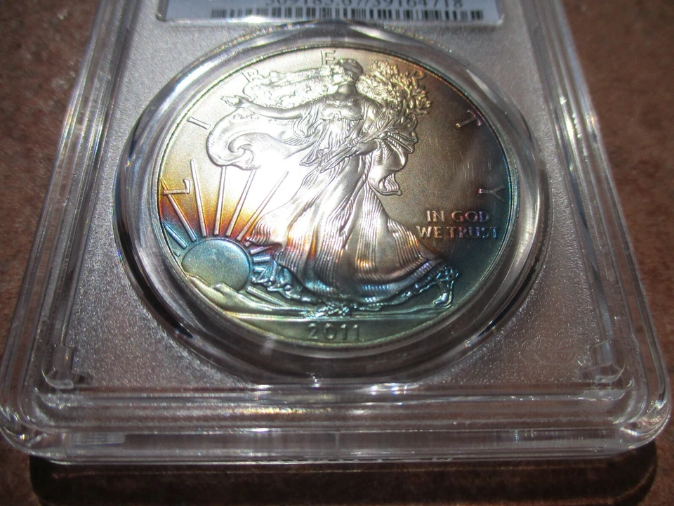 2011 Silver Eagle 25th Anniversary Set PCGS MS67 "BEAUTIFUL NATURALLY TONED" - Image 4 of 4