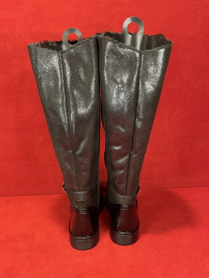 Бамбуковые дождевые сапоги STORMY-13 до середины икры с подкладкой из искусственного меха на молнии - Изображение 2 из 4