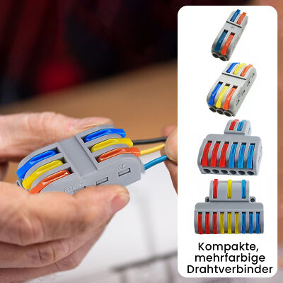 5 x 2/3 PIN Push In Schnell Draht Kabel Leiter Verbinder Klemme 2/3/6/9 Push-Out