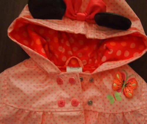 Girls Vintage Disney Store MINNIE MOUSE Rain Jacket Coat Size 4 4T - Picture 3 of 9