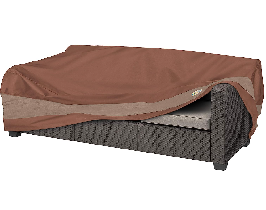 Duck Covers Ultimate Waterproof Patio Loveseat Cover, 79 Inch, Mocha