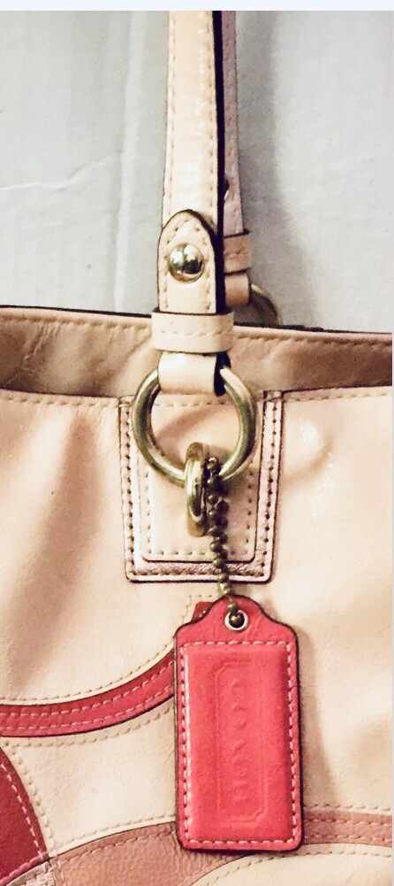 PATCH COACH SIGNATURE SHOULDER HOBO TOTE HANDBAG PATENT
