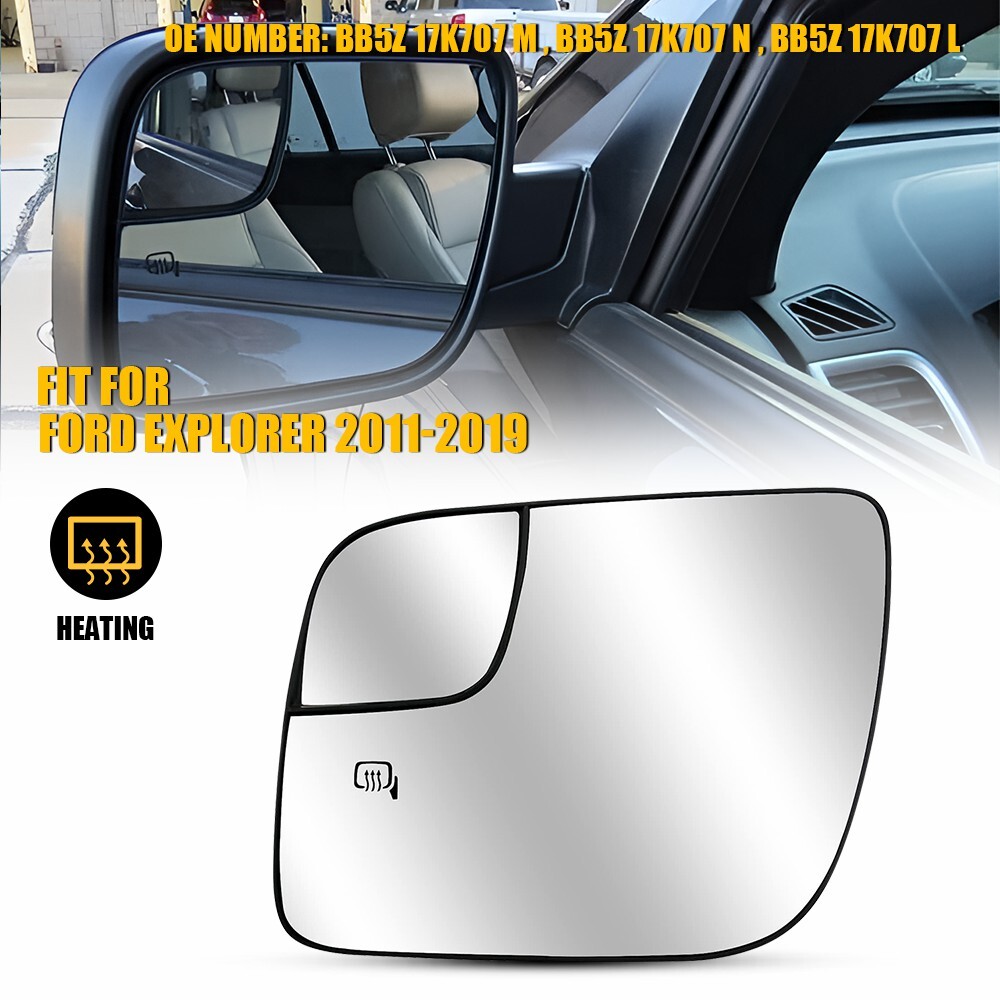 2011-2019 Ford Explorer Left Heated Side Mirror Glass BB5Z 17K707 L