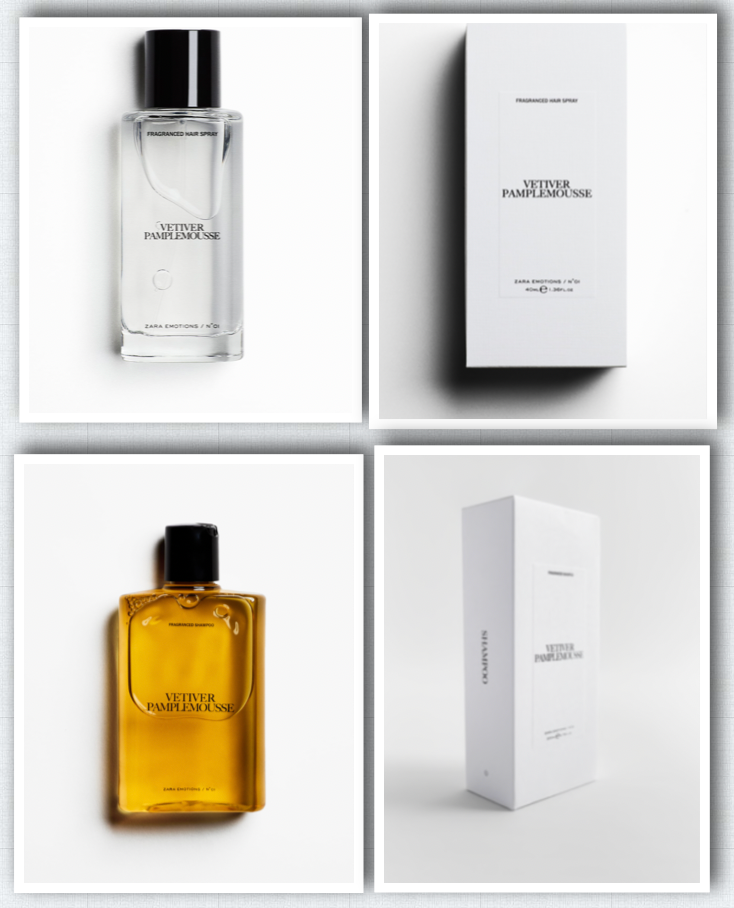 Zara Vetiver Pamplemousse Fragrance Hair Spray 40ml Fragranced