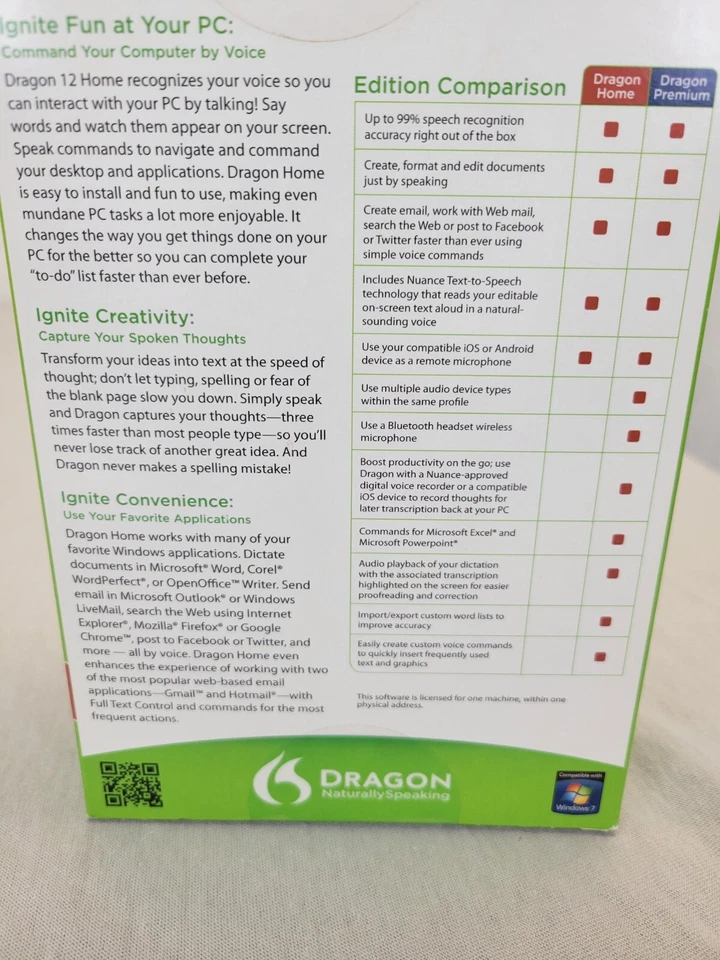 Nuance Dragon Naturally Speaking 12 Home Edition Speech Recognition Software App - Image 3 of 4