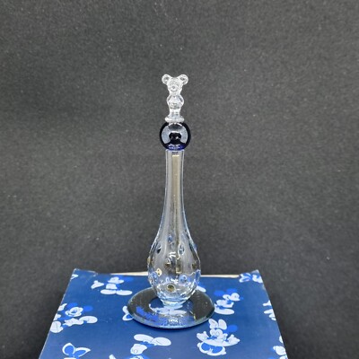 Disney World Mickey Mouse Glass Perfume Scent Bottle Rare